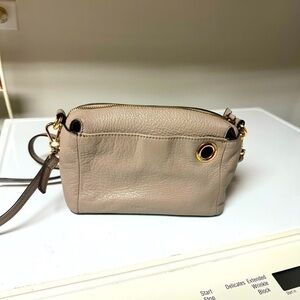 Classic flap crossbody bag with zipper details from Vince Camuto